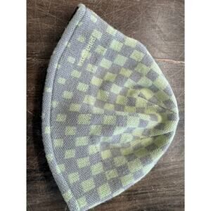 Patagonia Beanie Wool Winter Hat, One Size,Green & Gray Checked